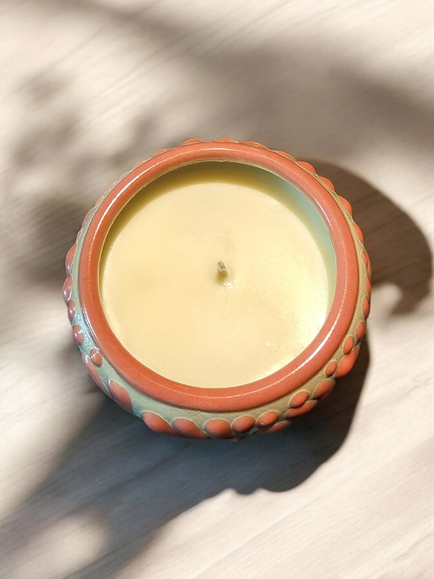 Jewelry/Trinket Holder Collection, Pink and White Talavera Candle