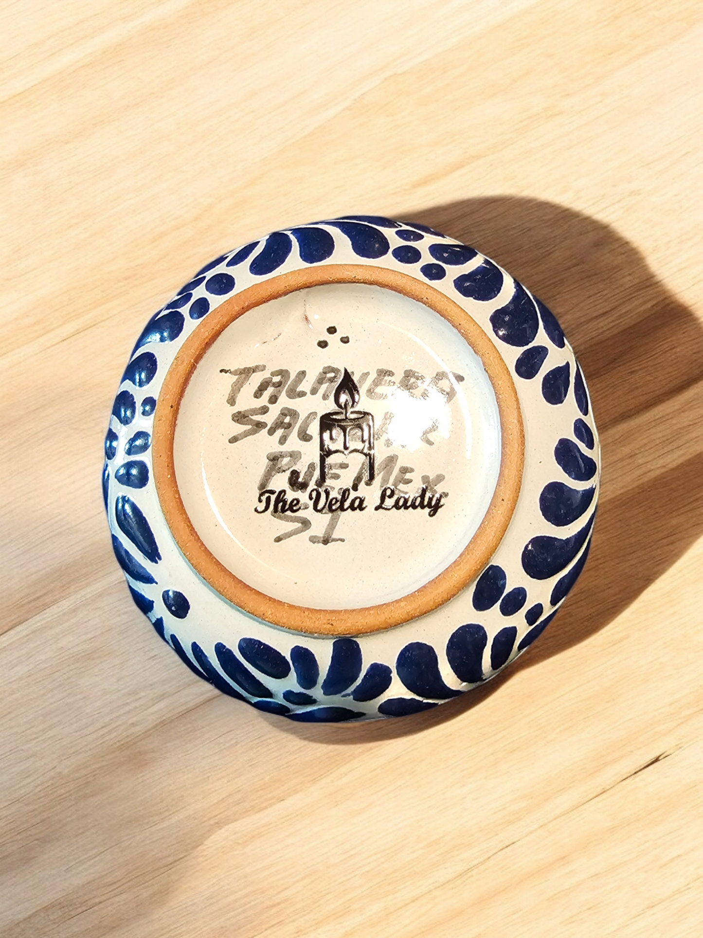 Jewelry/Trinket Holder Collection, Blue and White Talavera Candle